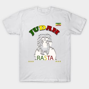 Judah Lion Rasta, Reggae Ethiopian Rastafari Jamaican T-Shirt